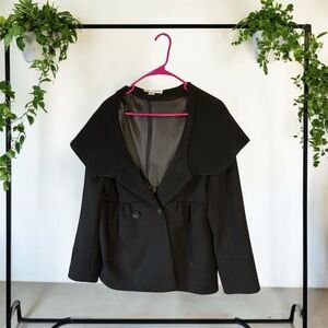 Johnathon Michael unique warm hooded jacket 80% lambs wool  buttons reinforced